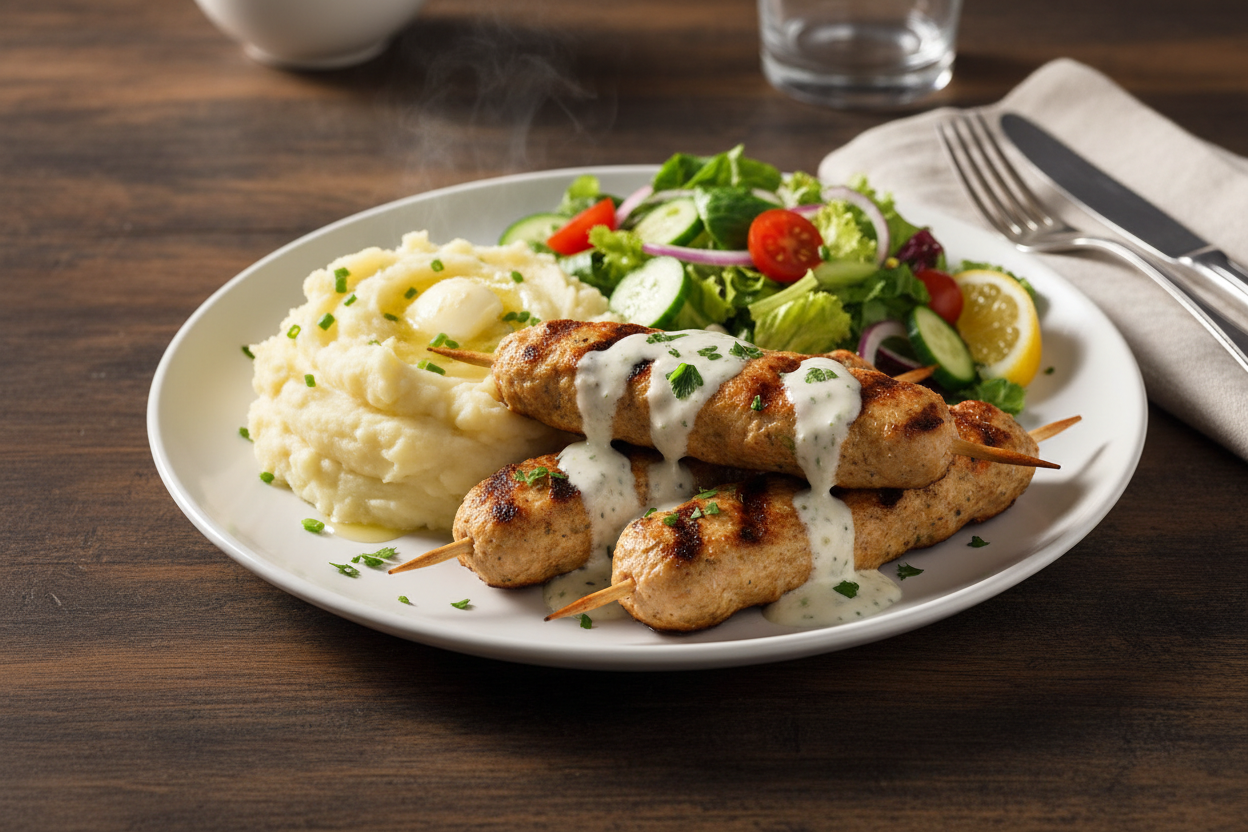 June 19th - Chicken Kafta with Garlic Sauce