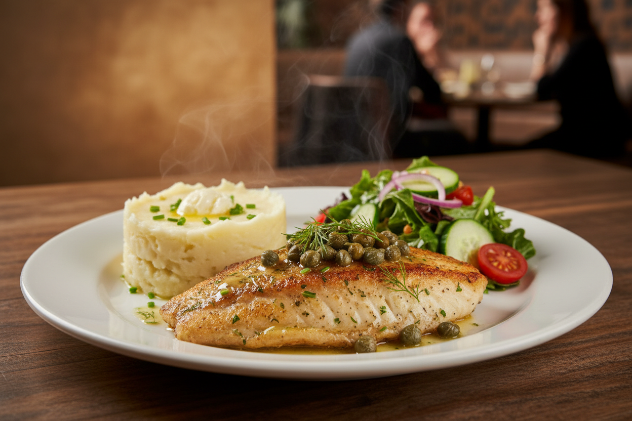 June 12th - Talapia Filet Grilled with Caper Lemon Sauce