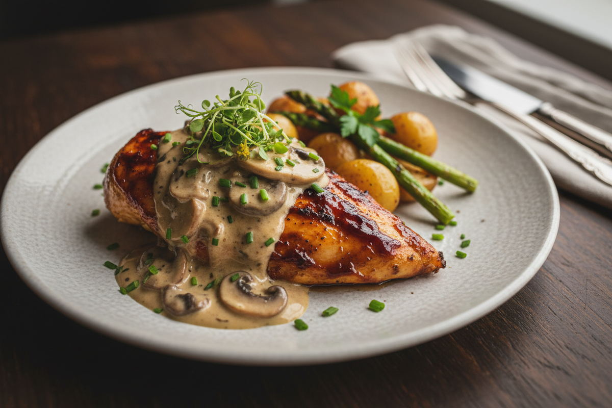 September 18th - BBQ Chicken Supreme with Mushroom Sauce